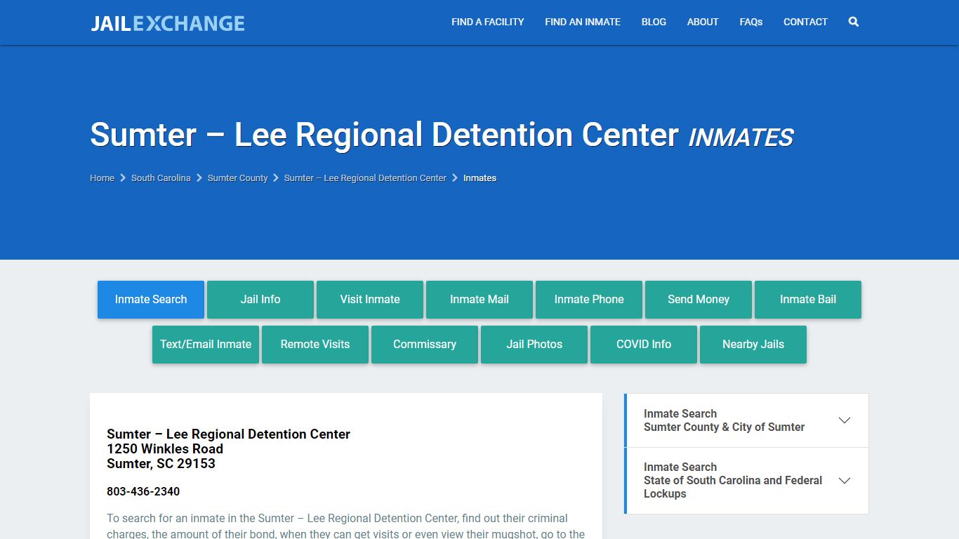Sumter County Jail Inmates | Arrests | Mugshots | SC